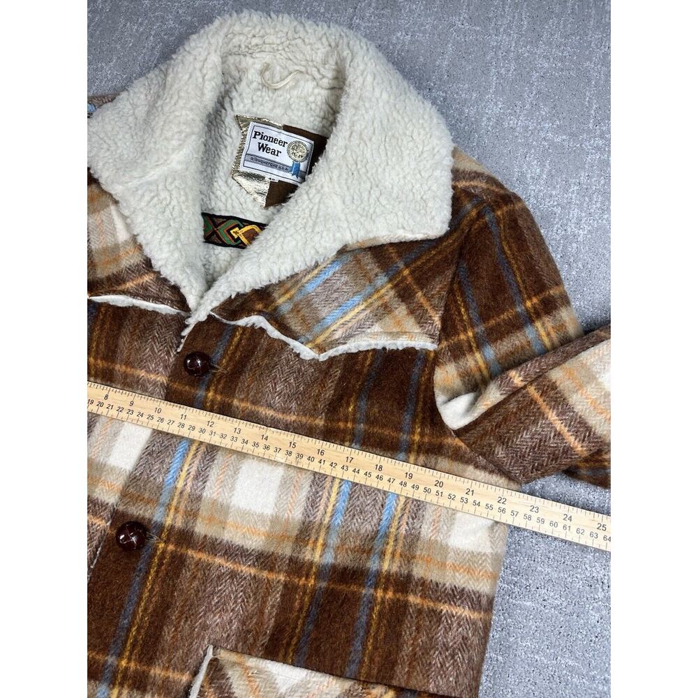 Pioneer Wear Sherpa Lined Western USA Button Down Long Jacket Mens 42 - Picture 4 of 8